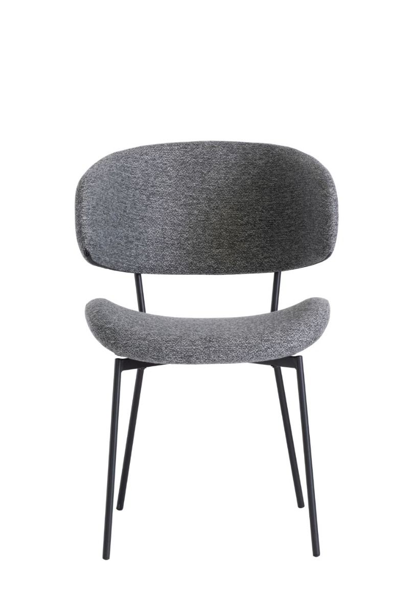 Oakwood Willow Fabric Dining Chair - Dark Grey