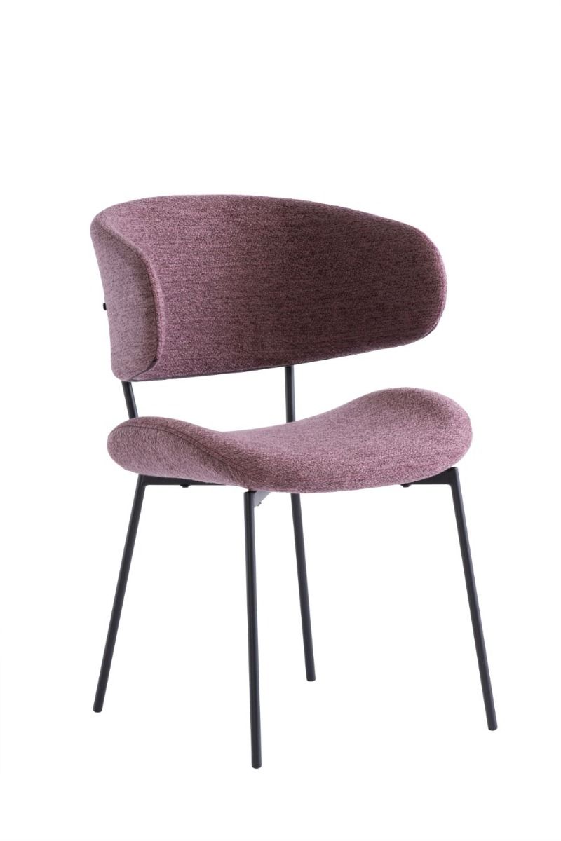 Oakwood Willow Fabric Dining Chair - Dusky Rose