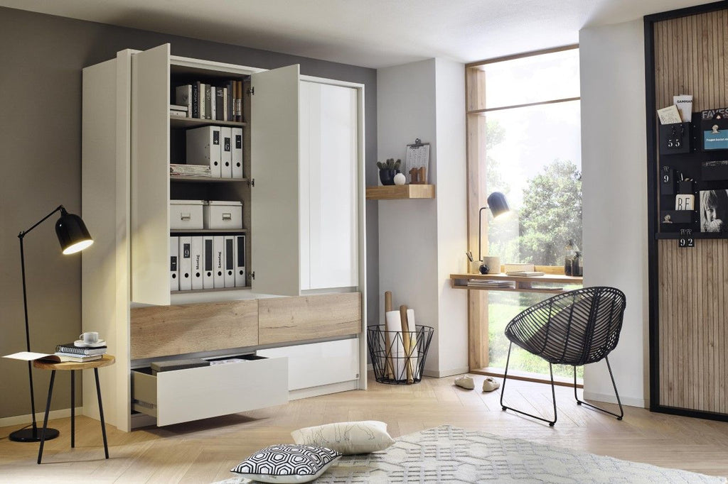Oakwood Rauch Winnipeg Alpine White 4 Door 4 Drawer Wardrobe