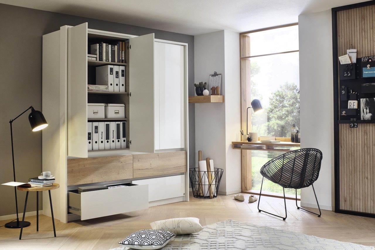 Oakwood Rauch Winnipeg Alpine White 4 Door 4 Drawer Wardrobe