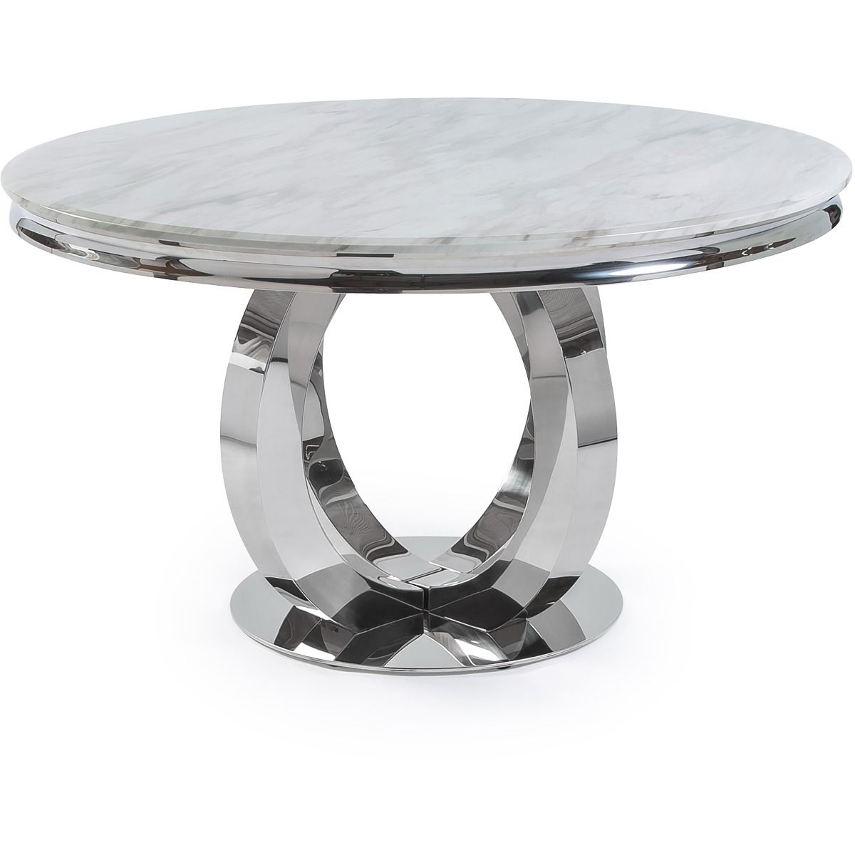 Oakwood Oracle 130cm Round Grey Marble Dining Table