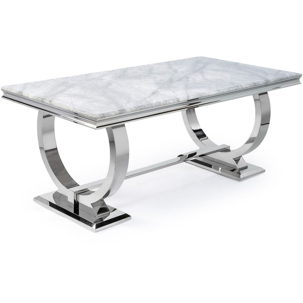 Oakwood Aries 1.5M Grey Marble Top Dining Table
