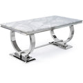 Oakwood Arianna 1.8M Light Grey Marble Top Dining Table