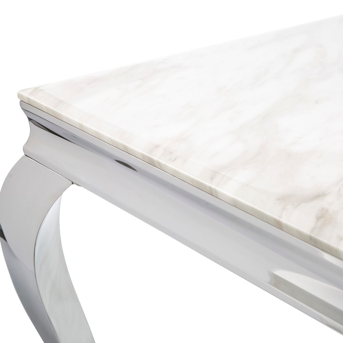 Oakwood Liyana 1.4M White Marble Top Dining Table