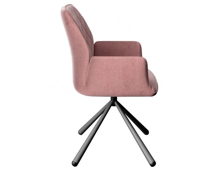Oakwood Twist Swivel Plush Velvet Dining Chairs