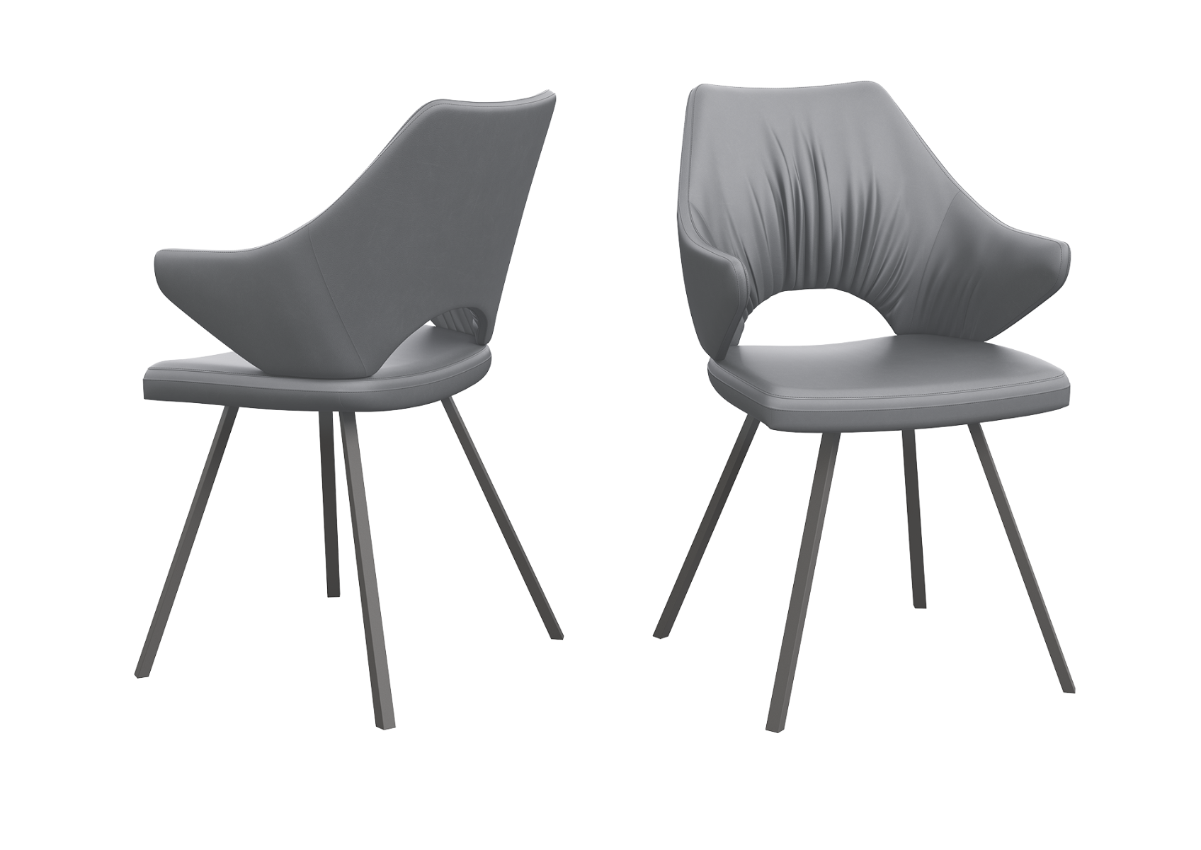 Oakwood Aquila ext grey slate ceramic dining table with Zola dining chairs