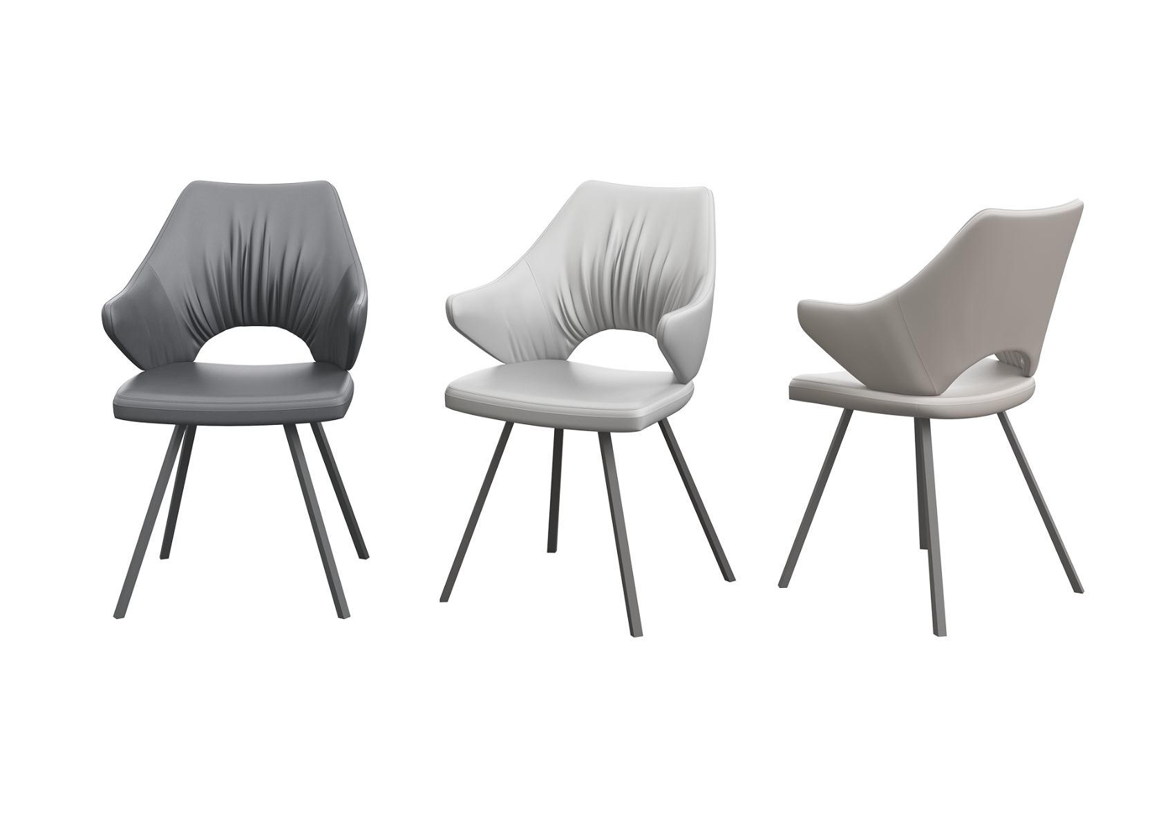 Oakwood Aquila ext grey slate ceramic dining table with Zola dining chairs